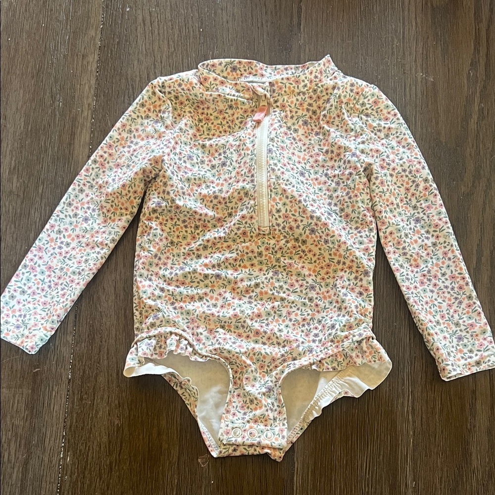 Floral Kids Swim One Piece